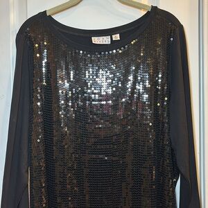 NWT Joan Rivers QVC Sequin front top XL